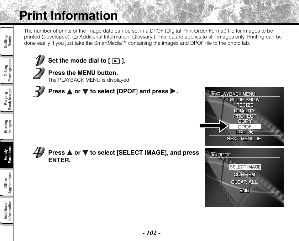 Print information | Toshiba PDR-M71 User Manual | Page 104 / 140