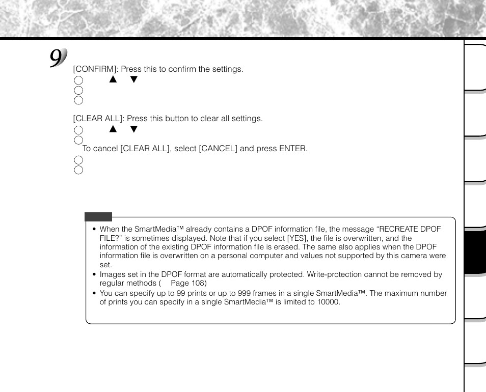 Print information (continued), Select the desired operation | Toshiba PDR-M71 User Manual | Page 107 / 140