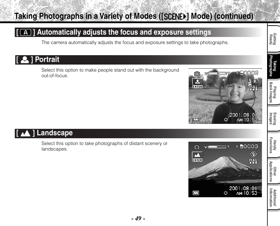 Portrait, Landscape | Toshiba PDR-M71 User Manual | Page 51 / 140