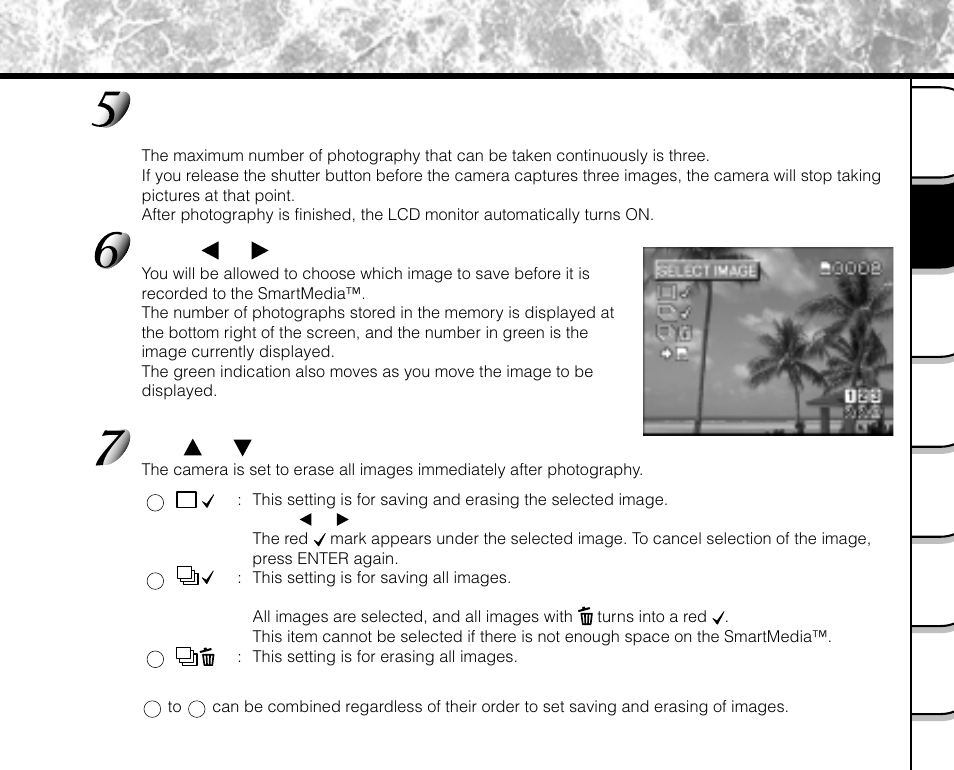 Press or to verify the image, Use or to select the recording method | Toshiba PDR-M71 User Manual | Page 75 / 140