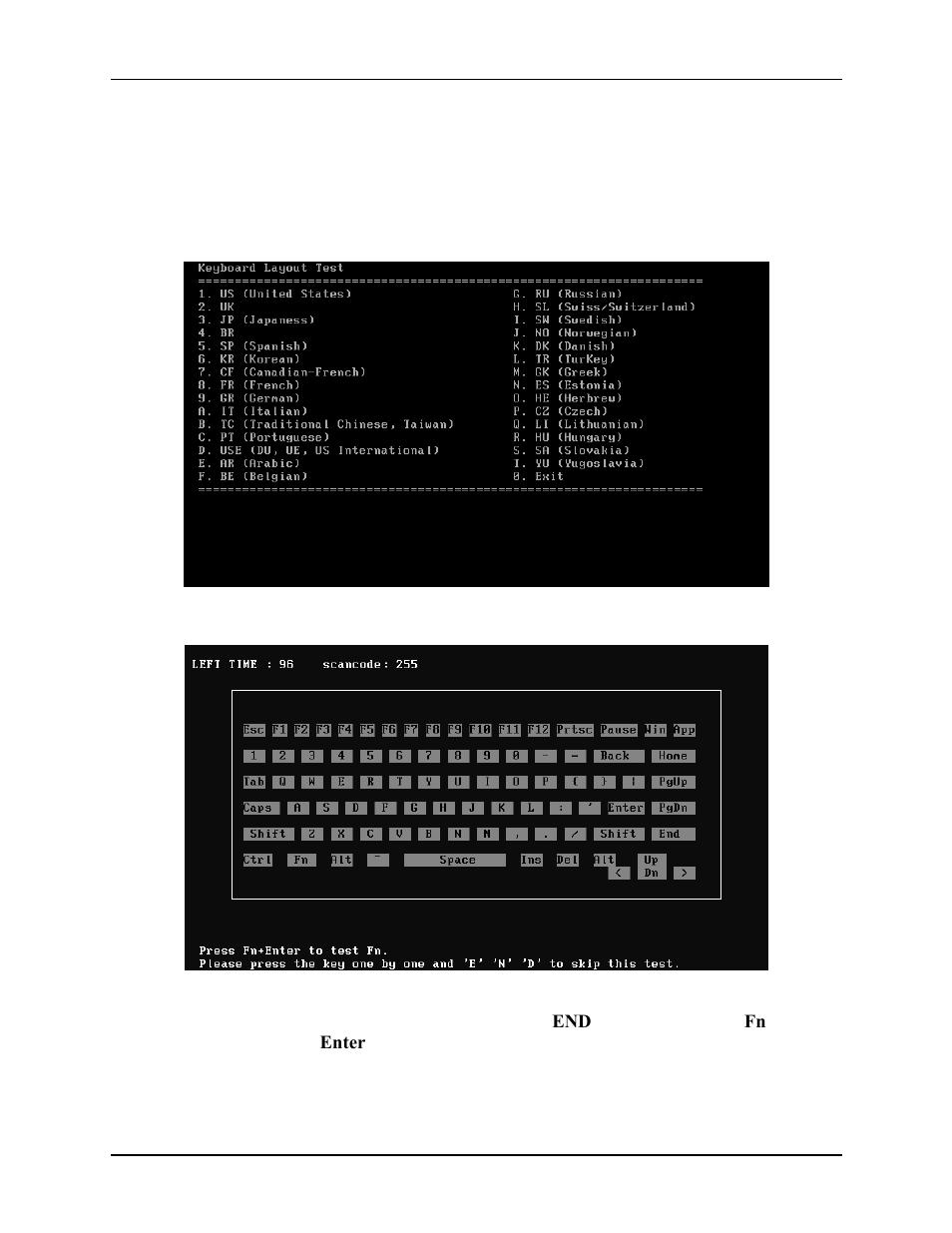 3 keyboard layout test, Keyboard layout test | Toshiba M40 User Manual | Page 73 / 262