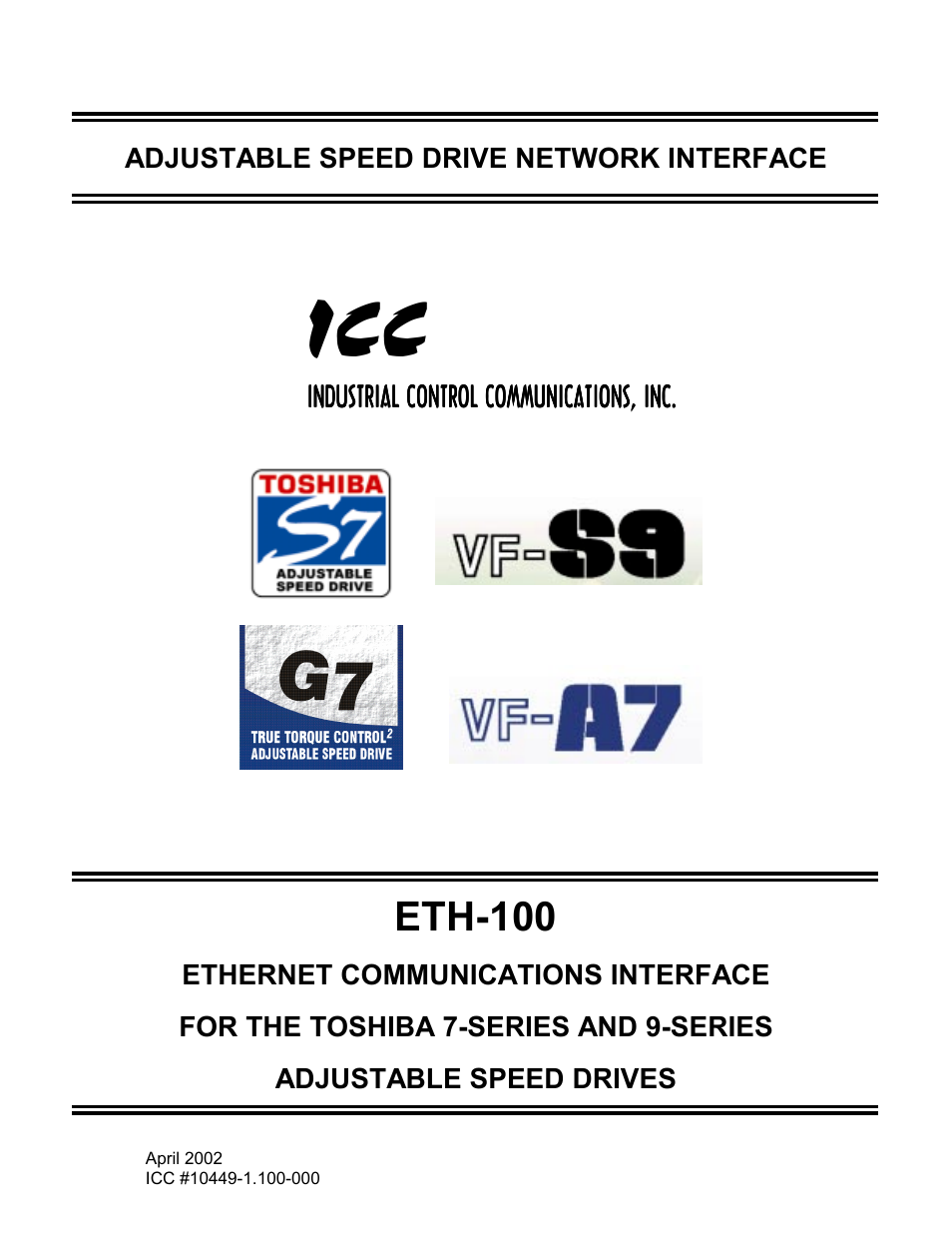 Toshiba VF-A7 User Manual | 50 pages