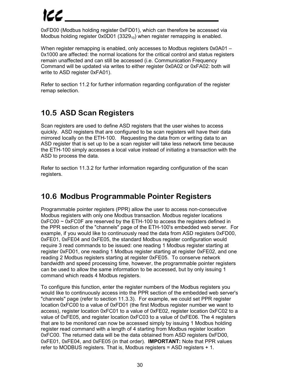 5 asd scan registers, 6 modbus programmable pointer registers | Toshiba VF-A7 User Manual | Page 31 / 50