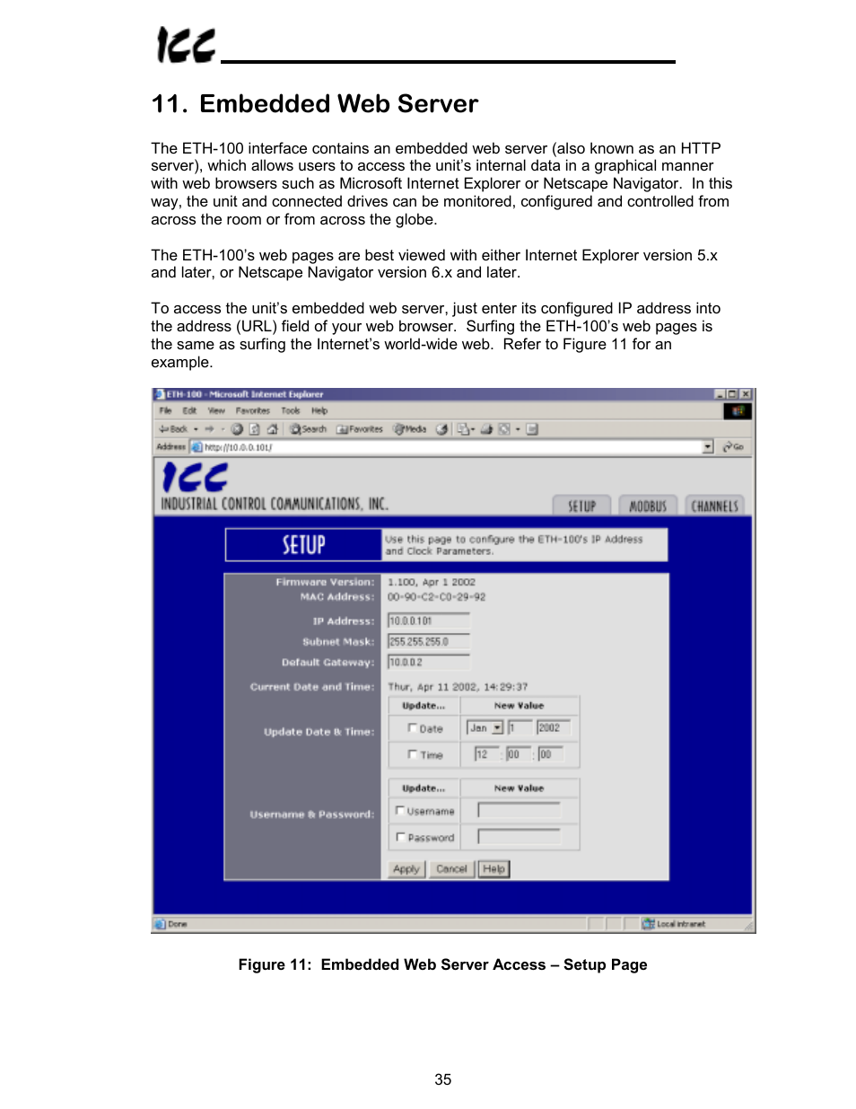 Embedded web server | Toshiba VF-A7 User Manual | Page 36 / 50