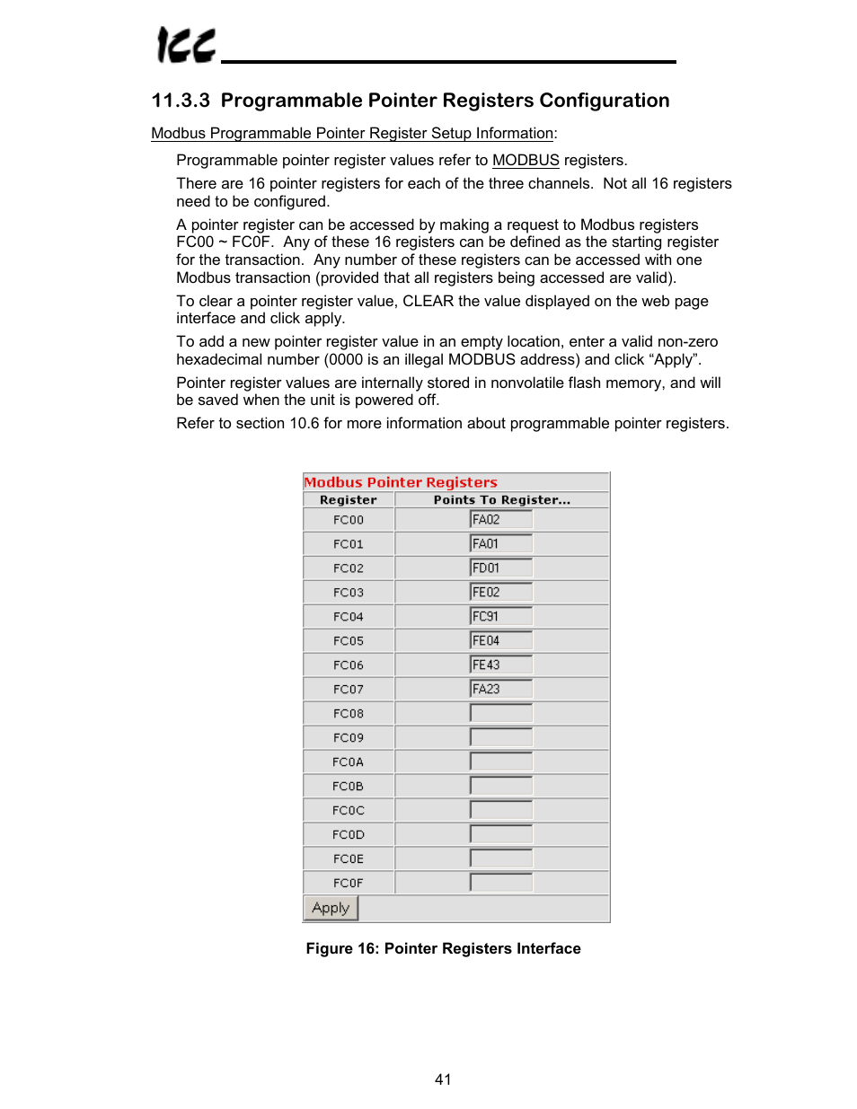 3 programmable pointer registers configuration | Toshiba VF-A7 User Manual | Page 42 / 50