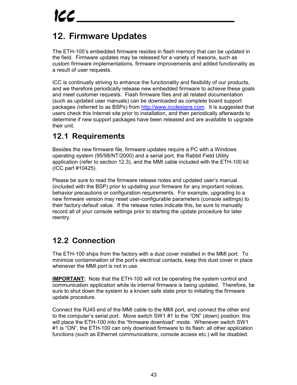 Firmware updates, 1 requirements, 2 connection | Toshiba VF-A7 User Manual | Page 44 / 50