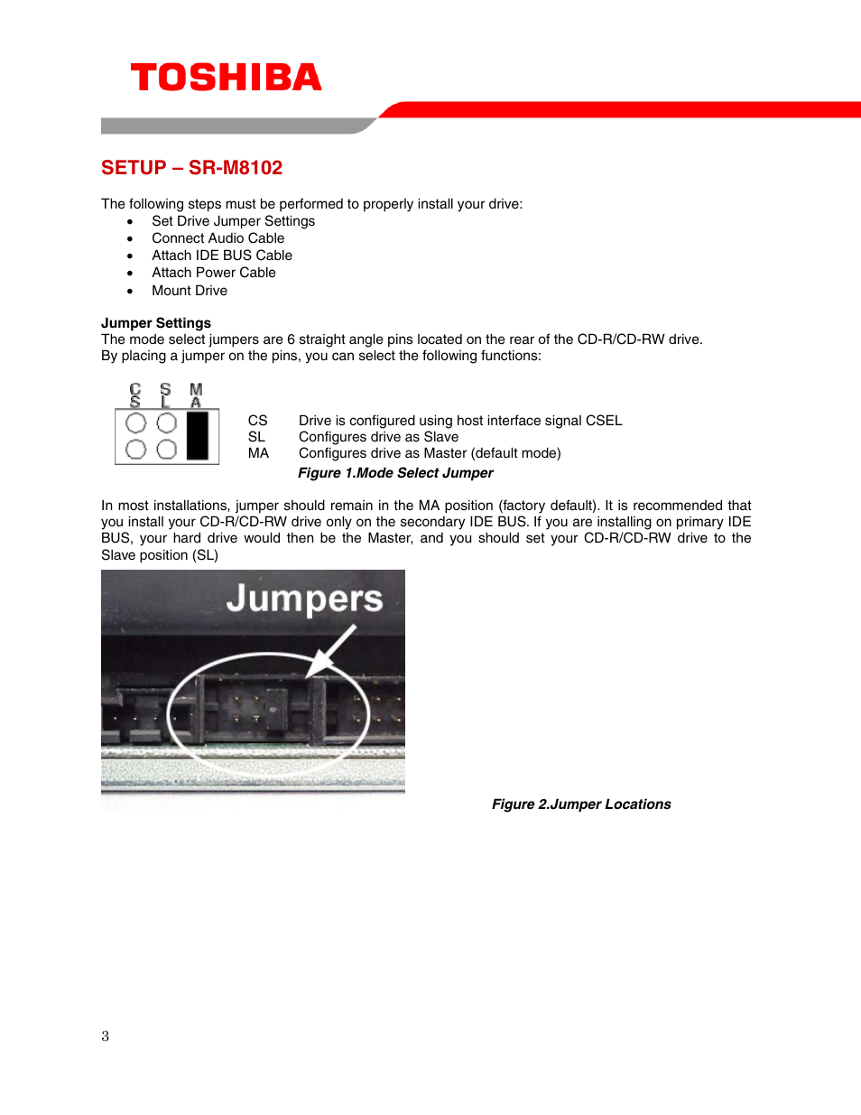 Setup – sr-m8102 | Toshiba SR-M8102 User Manual | Page 5 / 16