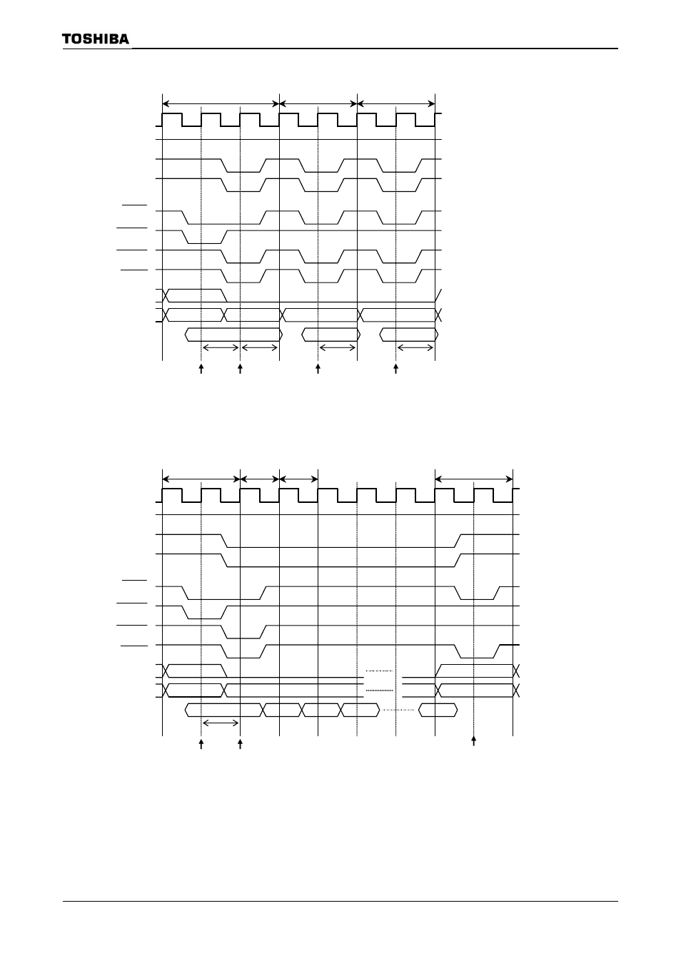 Figure3.10.4 single write cycle timing, Figure3.10.5 burst write cycle timing | Toshiba H1 Series User Manual | Page 229 / 751