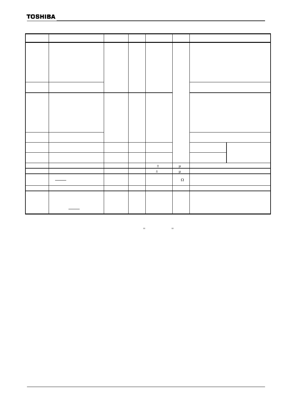 Tmp92cz26a, Symbol parameter min typ. max unit condition | Toshiba H1 Series User Manual | Page 646 / 751
