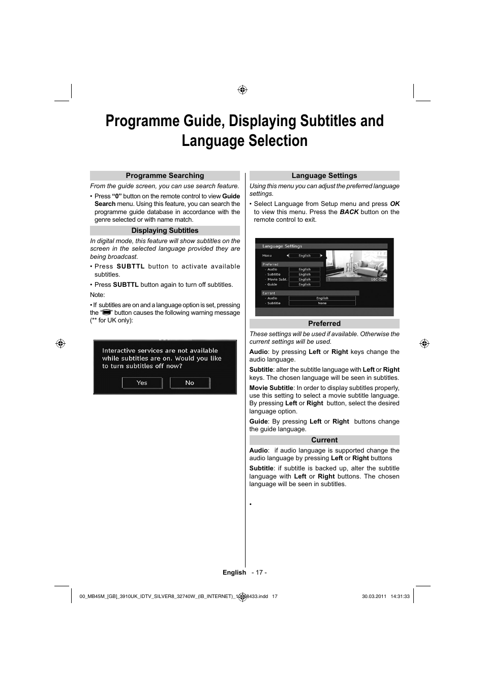 Toshiba 32BV500B User Manual | Page 18 / 38