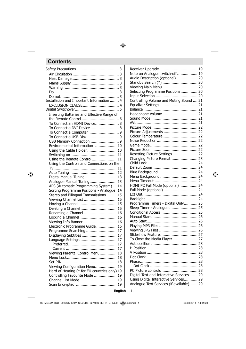 Toshiba 32BV500B User Manual | Page 2 / 38