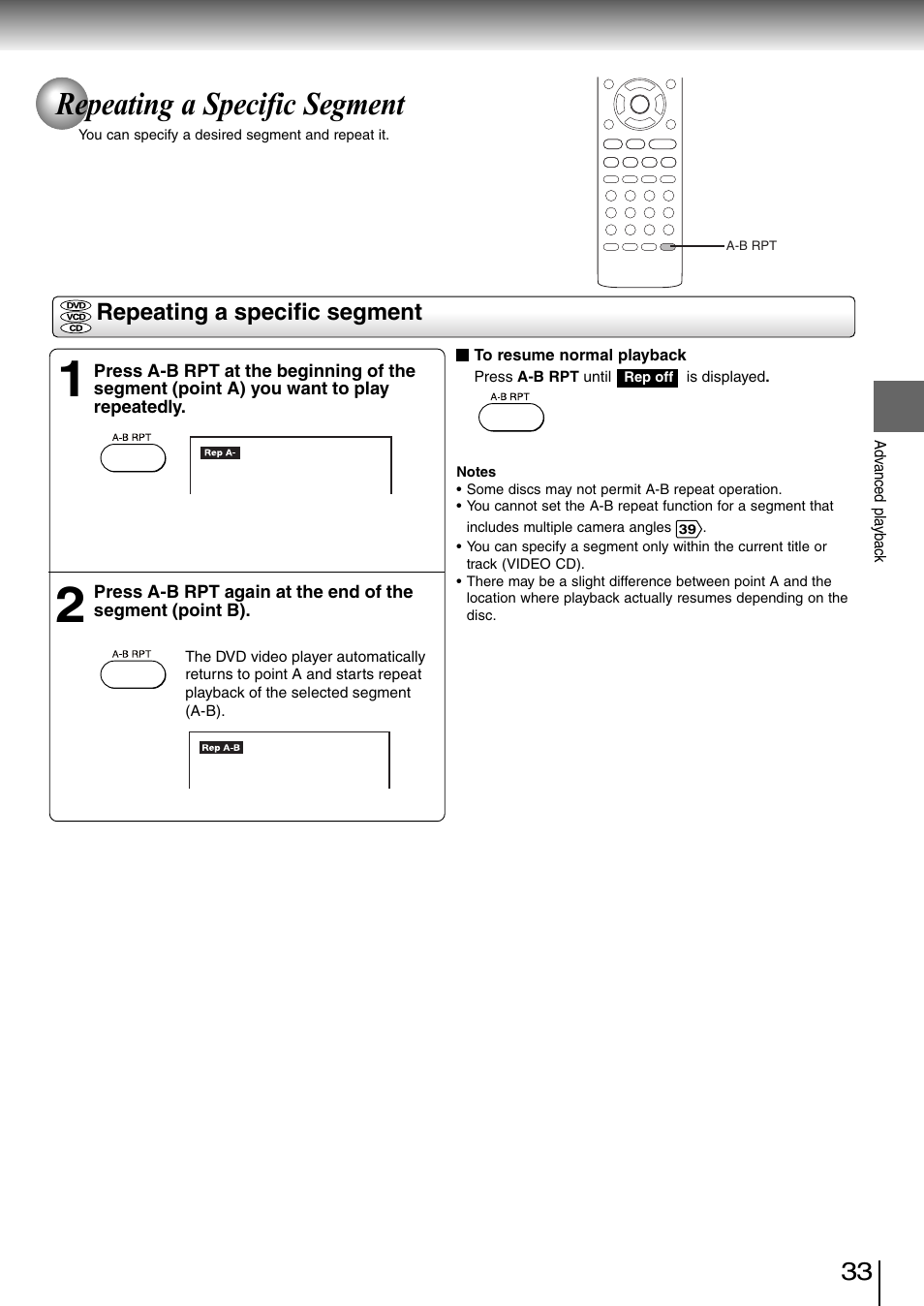 Repeating a specific segment | Toshiba SD-3980SC User Manual | Page 31 / 61