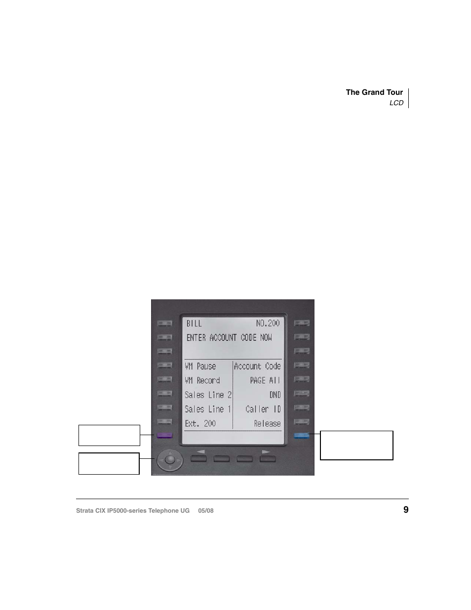 Line lcd display | Toshiba STRATA IP5000 User Manual | Page 27 / 196