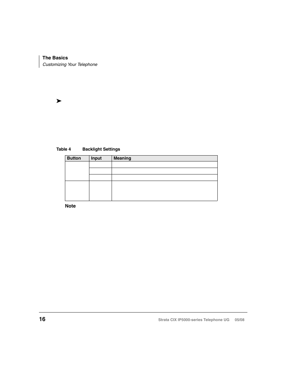 Backlight on/off | Toshiba STRATA IP5000 User Manual | Page 34 / 196