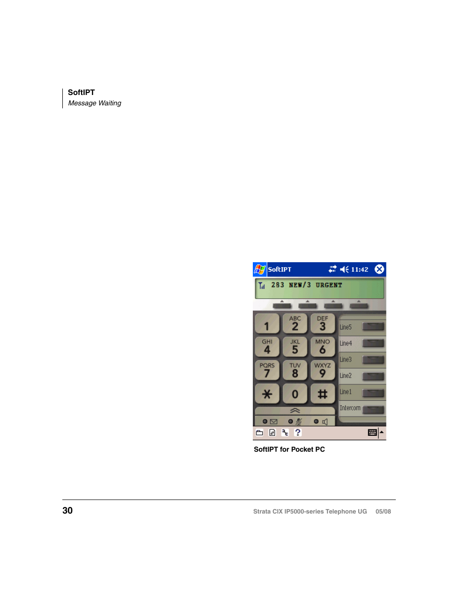 Softipt icons, Fixed buttons, Softipt icons pda fixed buttons | Toshiba STRATA IP5000 User Manual | Page 48 / 196