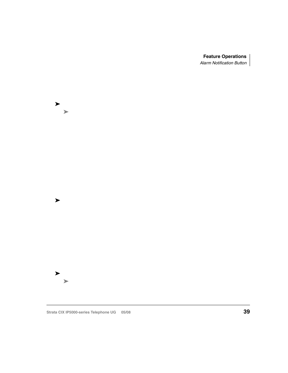 Alarm notification button, Automatic busy redial, Alarm notification button automatic busy redial | Toshiba STRATA IP5000 User Manual | Page 57 / 196