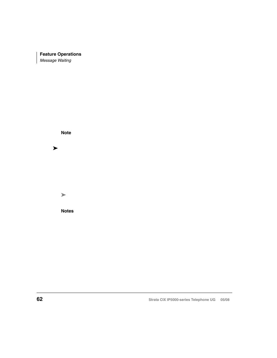 Message waiting | Toshiba STRATA IP5000 User Manual | Page 80 / 196