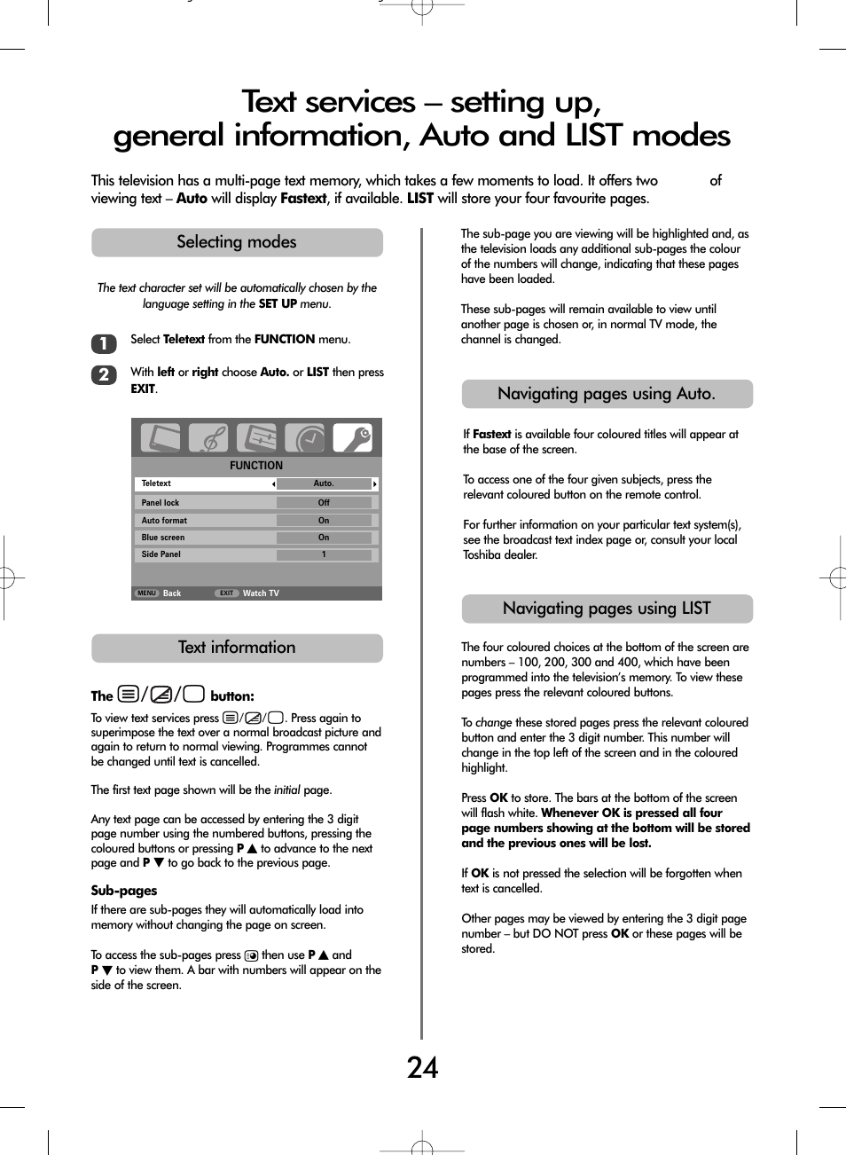 Toshiba WL66 User Manual | Page 24 / 28