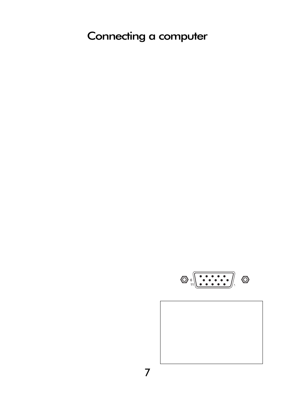 Connecting a computer | Toshiba WL66 User Manual | Page 7 / 28