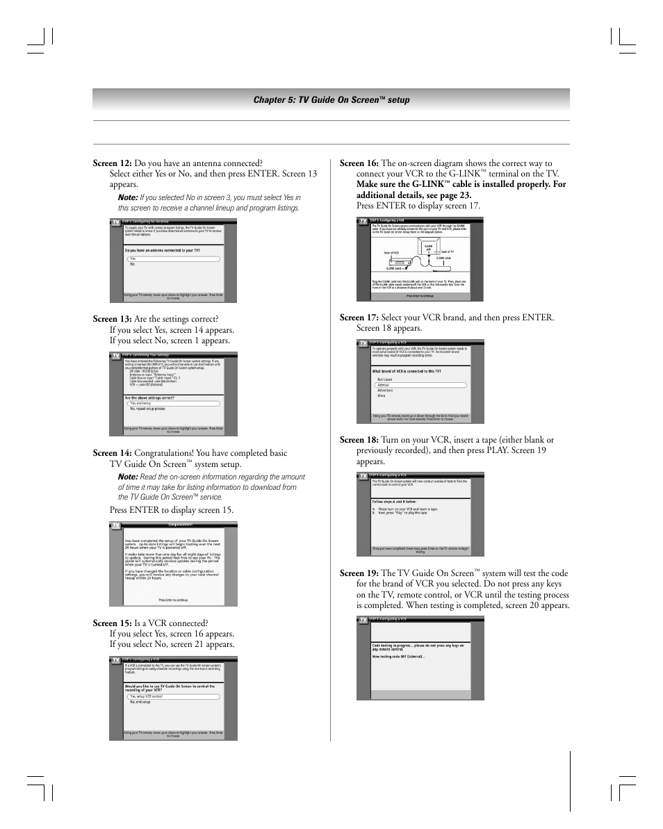 Setting up the tv guide on screen™ system | Toshiba 27HLV95 User Manual | Page 37 / 102