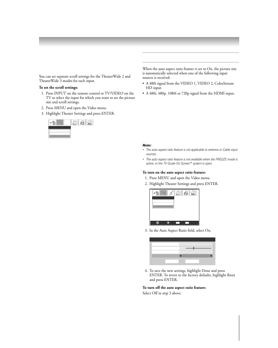 Using the auto aspect ratio feature | Toshiba 27HLV95 User Manual | Page 67 / 102