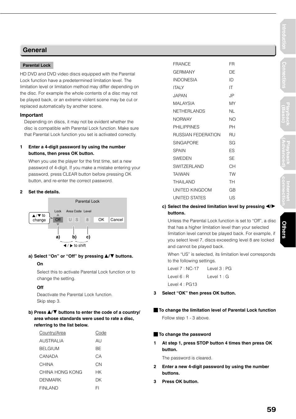 General | Toshiba HD-XE1KY User Manual | Page 59 / 76