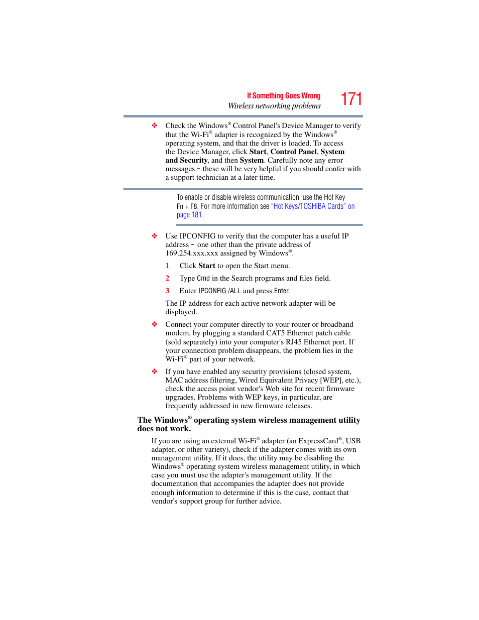 Toshiba Toshubia Tecra R940 User Manual | Page 171 / 216