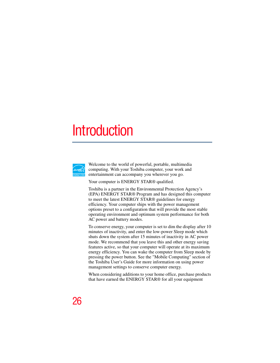 Introduction | Toshiba Toshubia Tecra R940 User Manual | Page 26 / 216