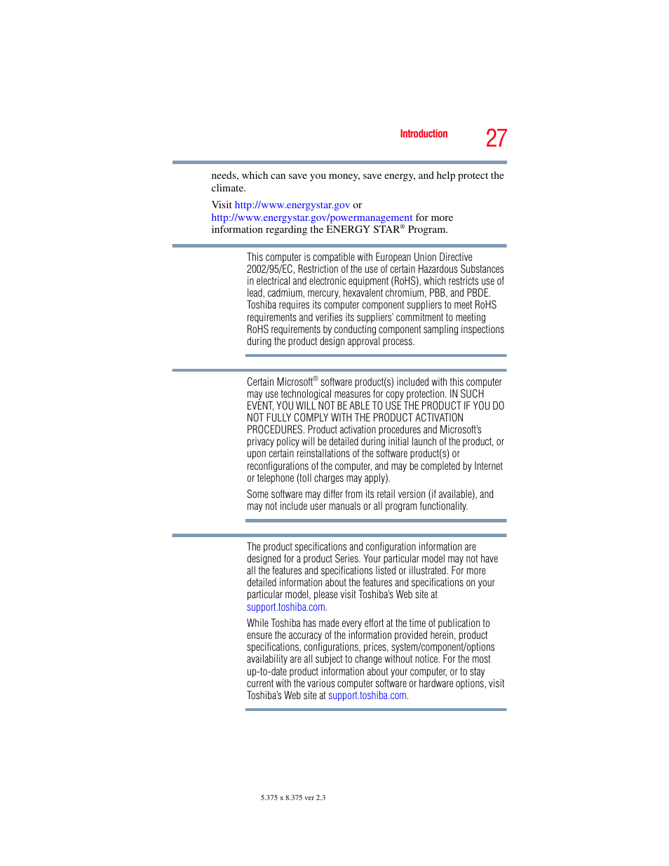 Toshiba Toshubia Tecra R940 User Manual | Page 27 / 216