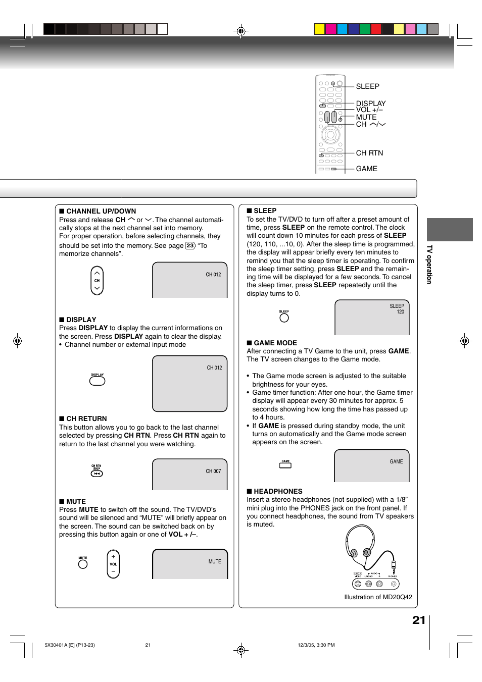 Toshiba MD13Q42 User Manual | Page 21 / 52