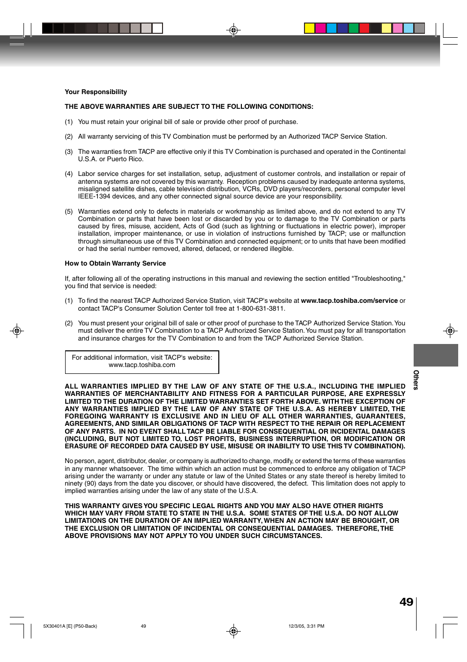 Toshiba MD13Q42 User Manual | Page 49 / 52