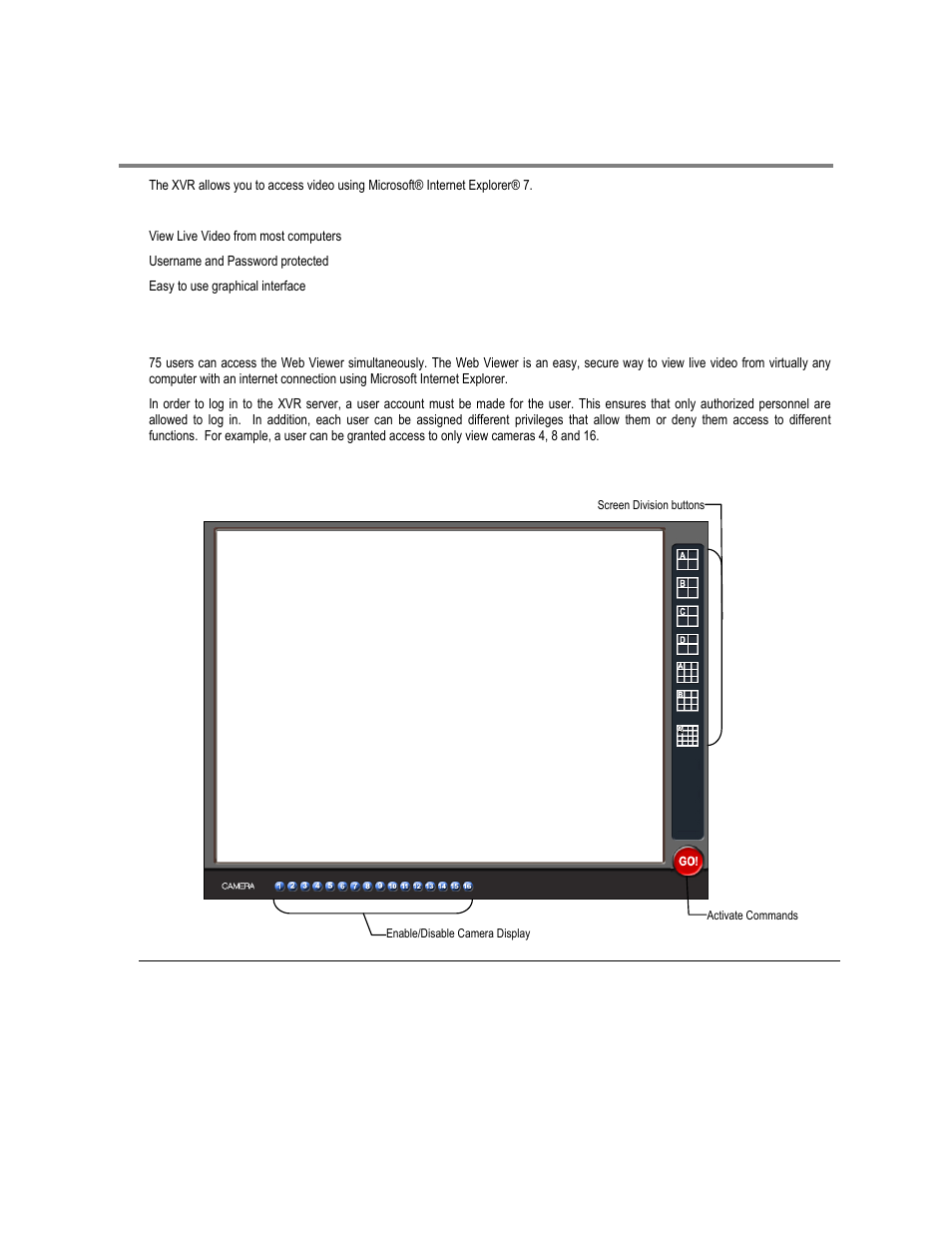 Web viewer overview | Toshiba XVR16-120-X User Manual | Page 104 / 121
