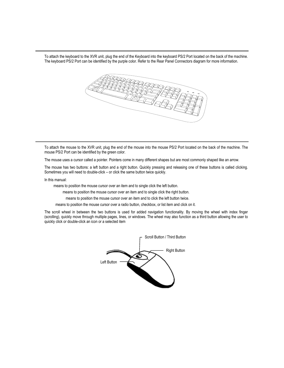 Keyboard setup, Mouse setup | Toshiba XVR16-120-X User Manual | Page 28 / 121