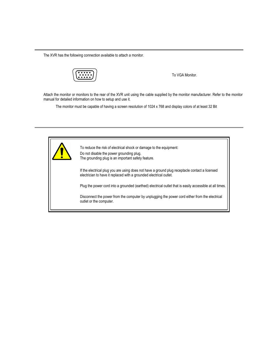 Monitor setup, Power setup | Toshiba XVR16-120-X User Manual | Page 29 / 121