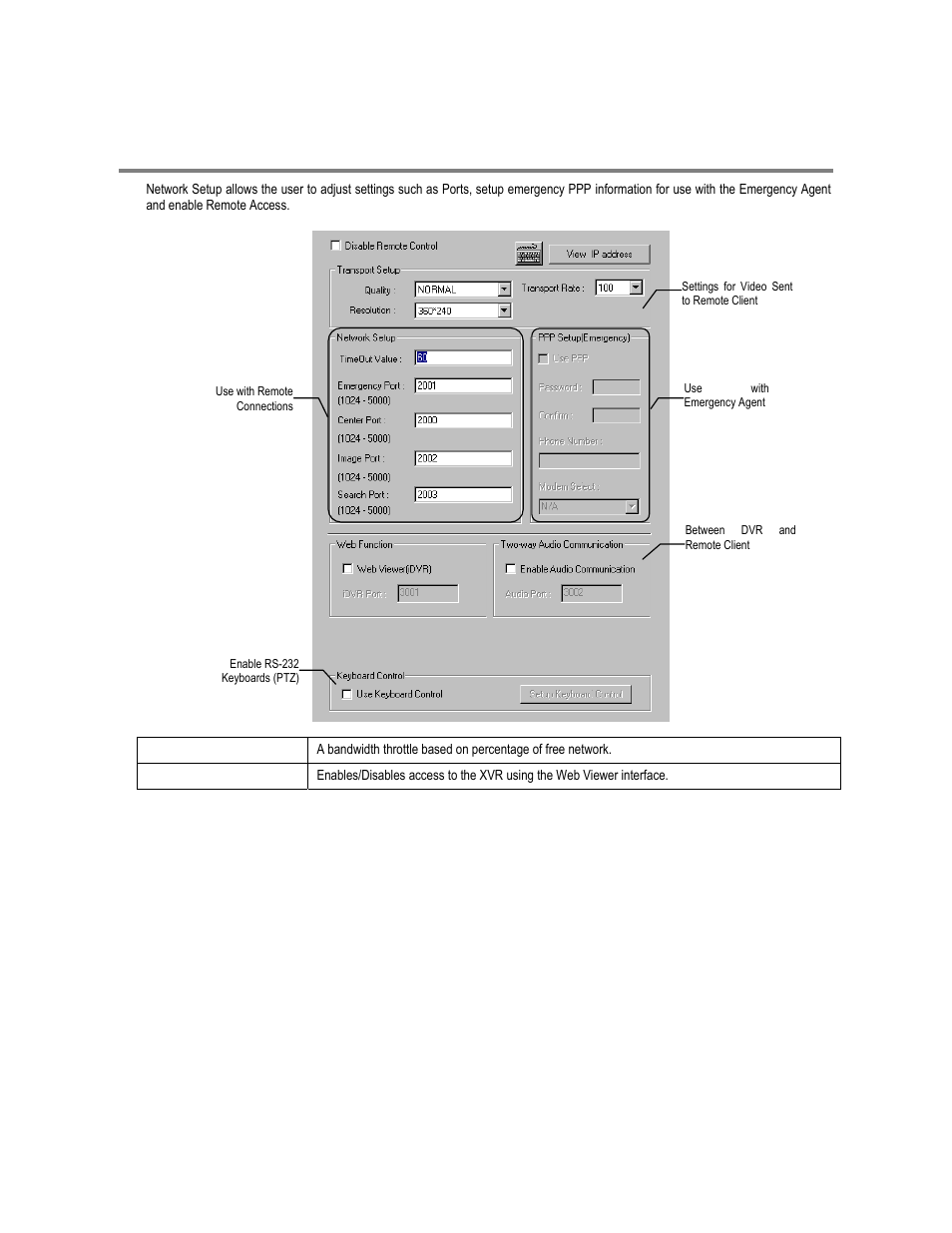 Network setup | Toshiba XVR16-120-X User Manual | Page 67 / 121