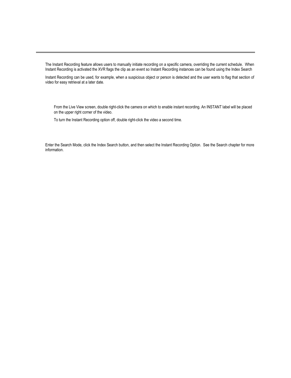 Instant recording | Toshiba XVR16-120-X User Manual | Page 75 / 121