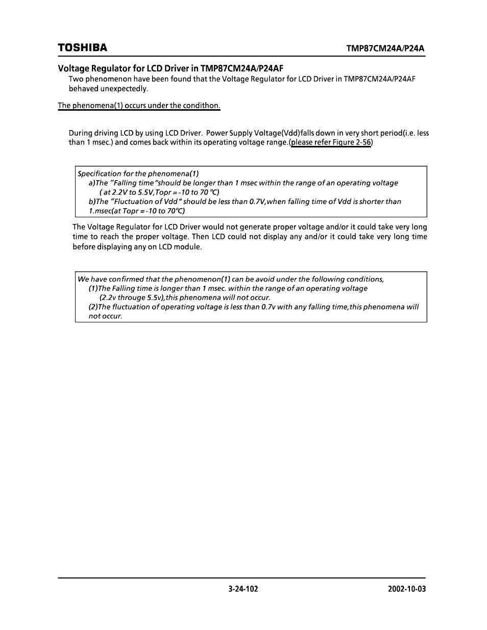 Toshiba | Toshiba TMP87CP24AF User Manual | Page 102 / 132