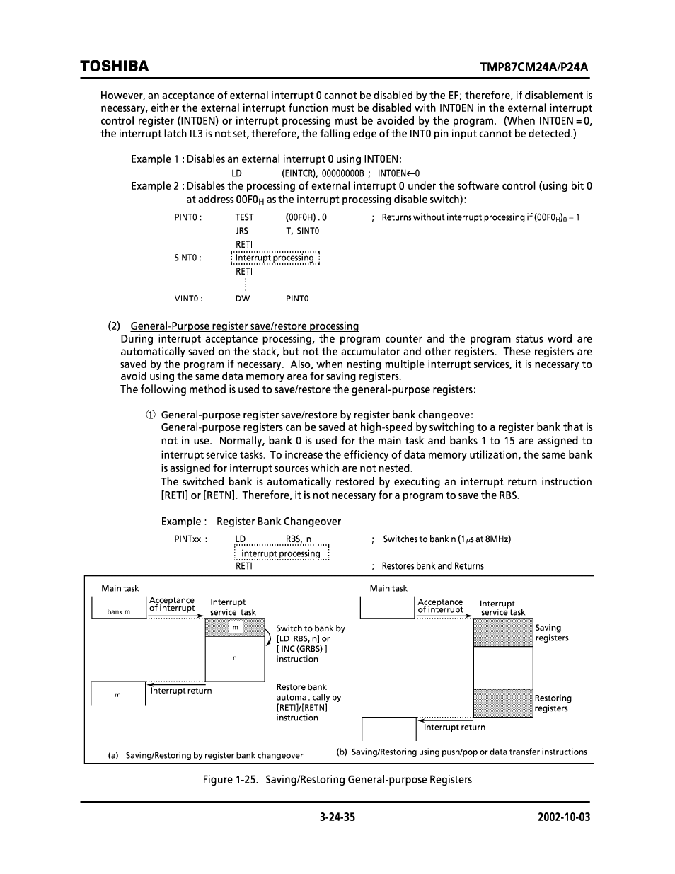 Toshiba | Toshiba TMP87CP24AF User Manual | Page 35 / 132