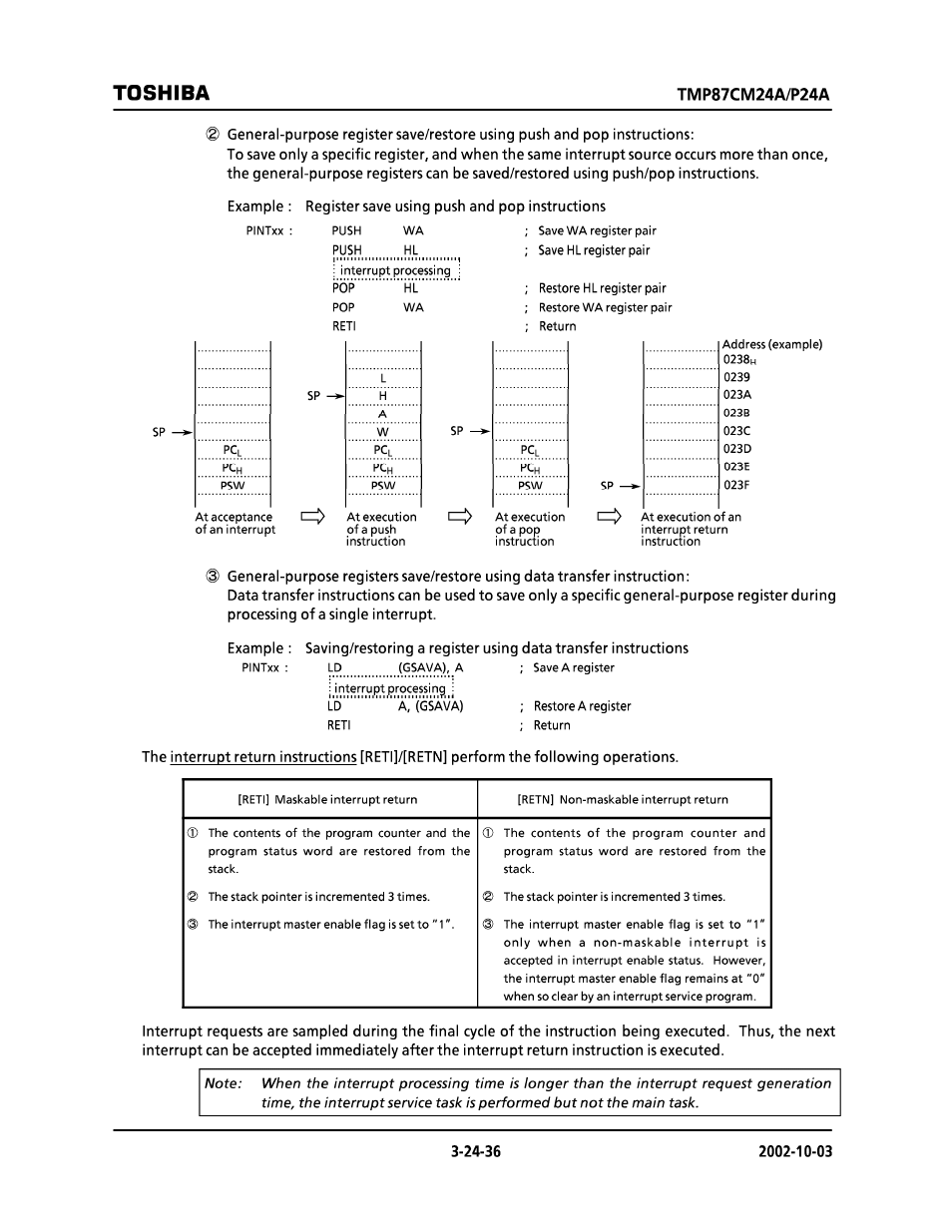 Toshiba | Toshiba TMP87CP24AF User Manual | Page 36 / 132
