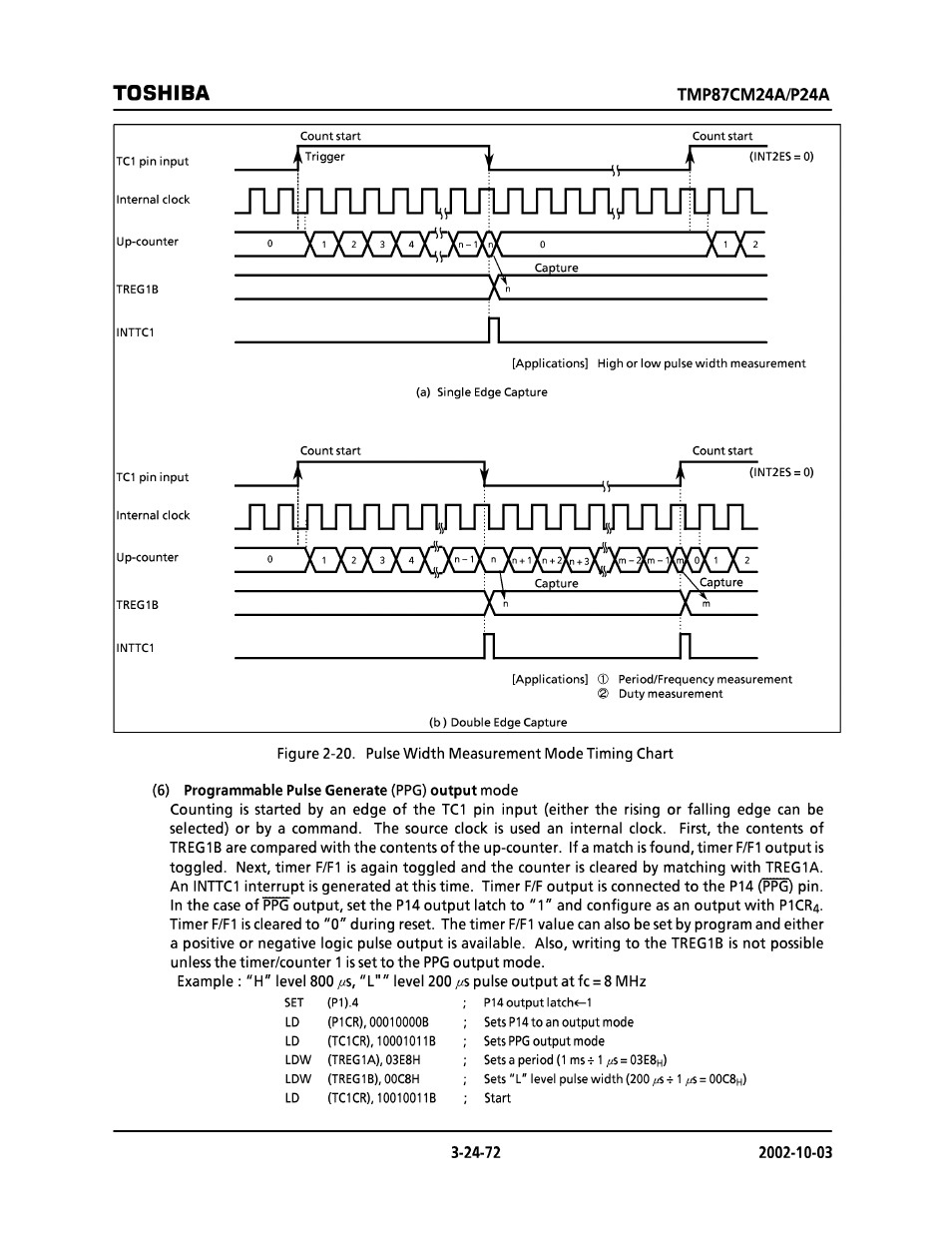 Jinüinjinjtjirlu^^ zeixixixdqc50, Jultljinnarij, Jinüinjinjtjirlu | Zeixixixdqc50, Toshiba | Toshiba TMP87CP24AF User Manual | Page 72 / 132