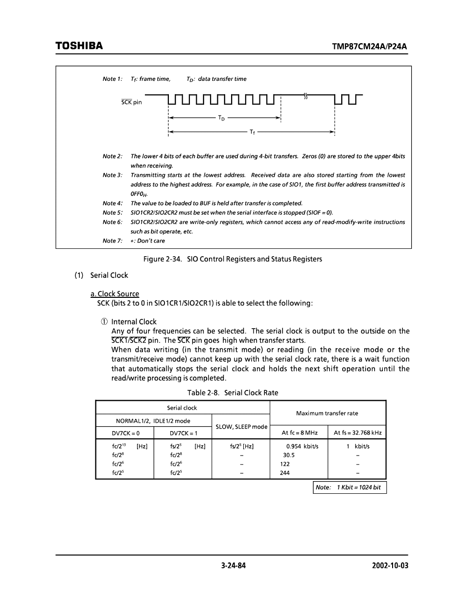 Un_jn_jn_jn_n_nlnlr, Toshiba | Toshiba TMP87CP24AF User Manual | Page 84 / 132
