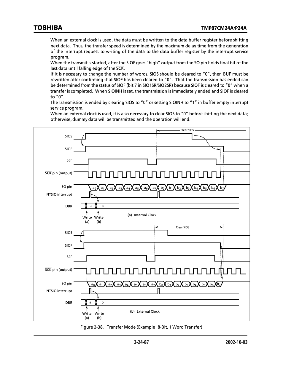 Ib.^ il, Ib.^____ _______ il, Toshiba | Toshiba TMP87CP24AF User Manual | Page 87 / 132