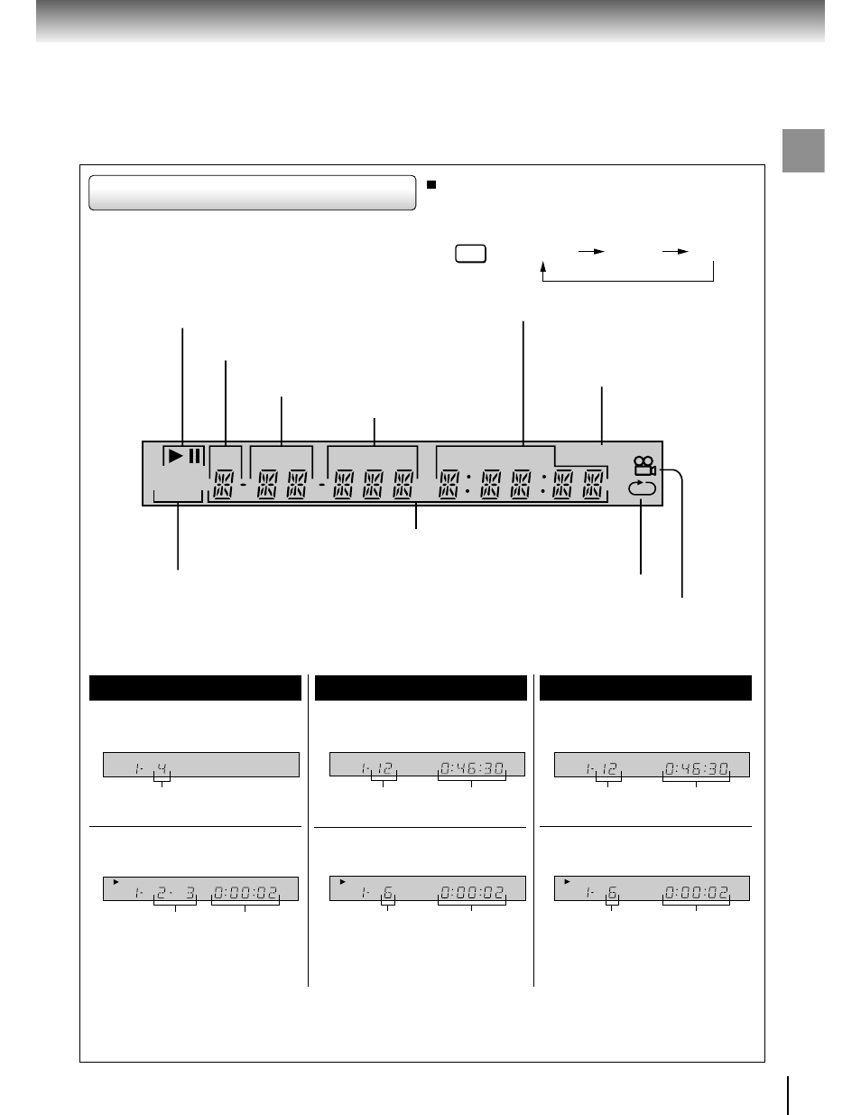 Dvd display, Dvd video disc audio cd, Video cd | Introduction, Disc number indicator, When closing the disc tray: • during playback, When closing the disc tray, During playback, Total number of titles | Toshiba SD-2050 User Manual | Page 13 / 46