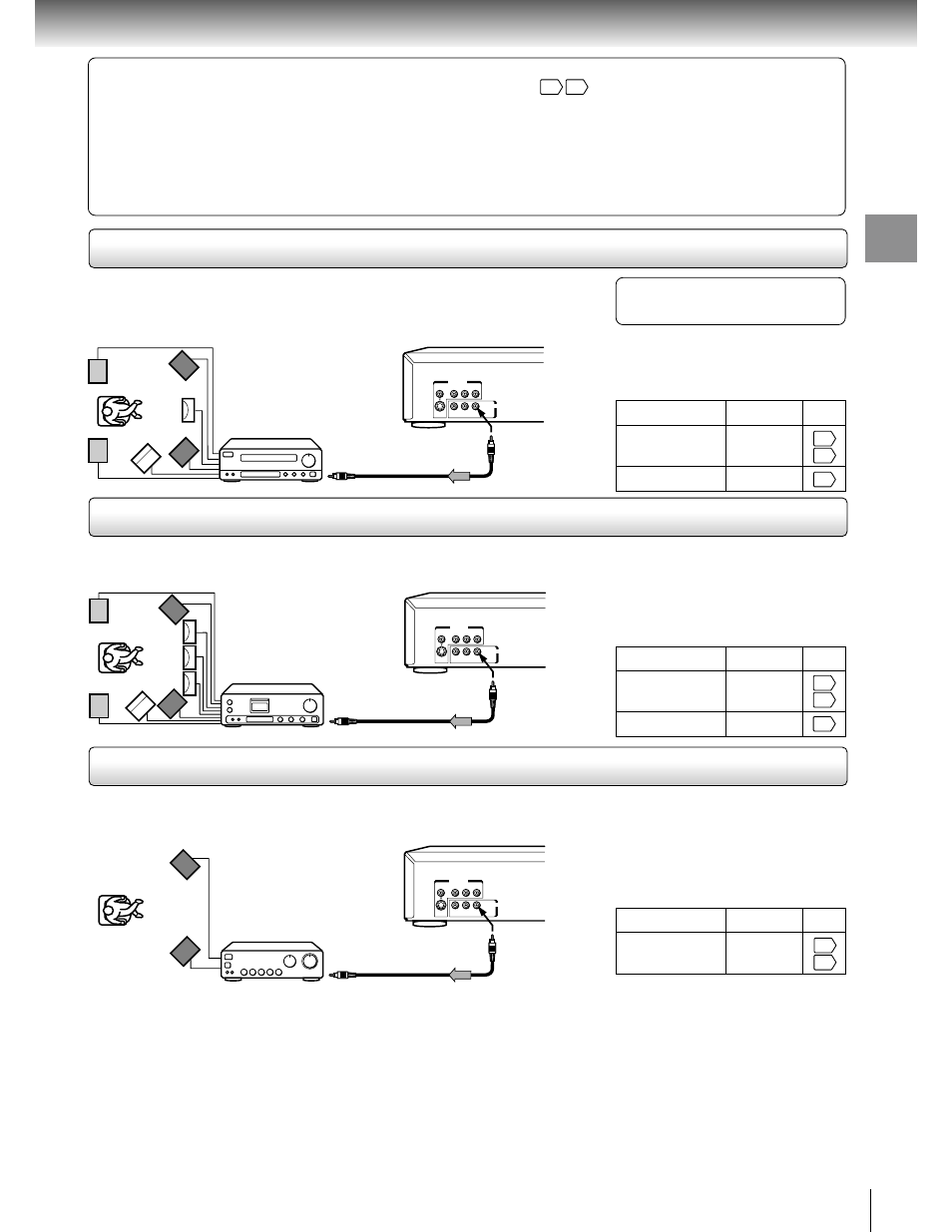 Amplifier with a digital audio input, Connections, Make the following setting | Toshiba SD-2050 User Manual | Page 19 / 46