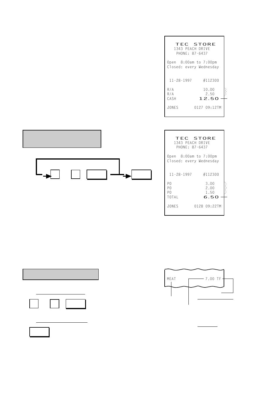 Paid out department entries, Paid out, Department entries | Toshiba TEC MA-1350-1 User Manual | Page 30 / 114