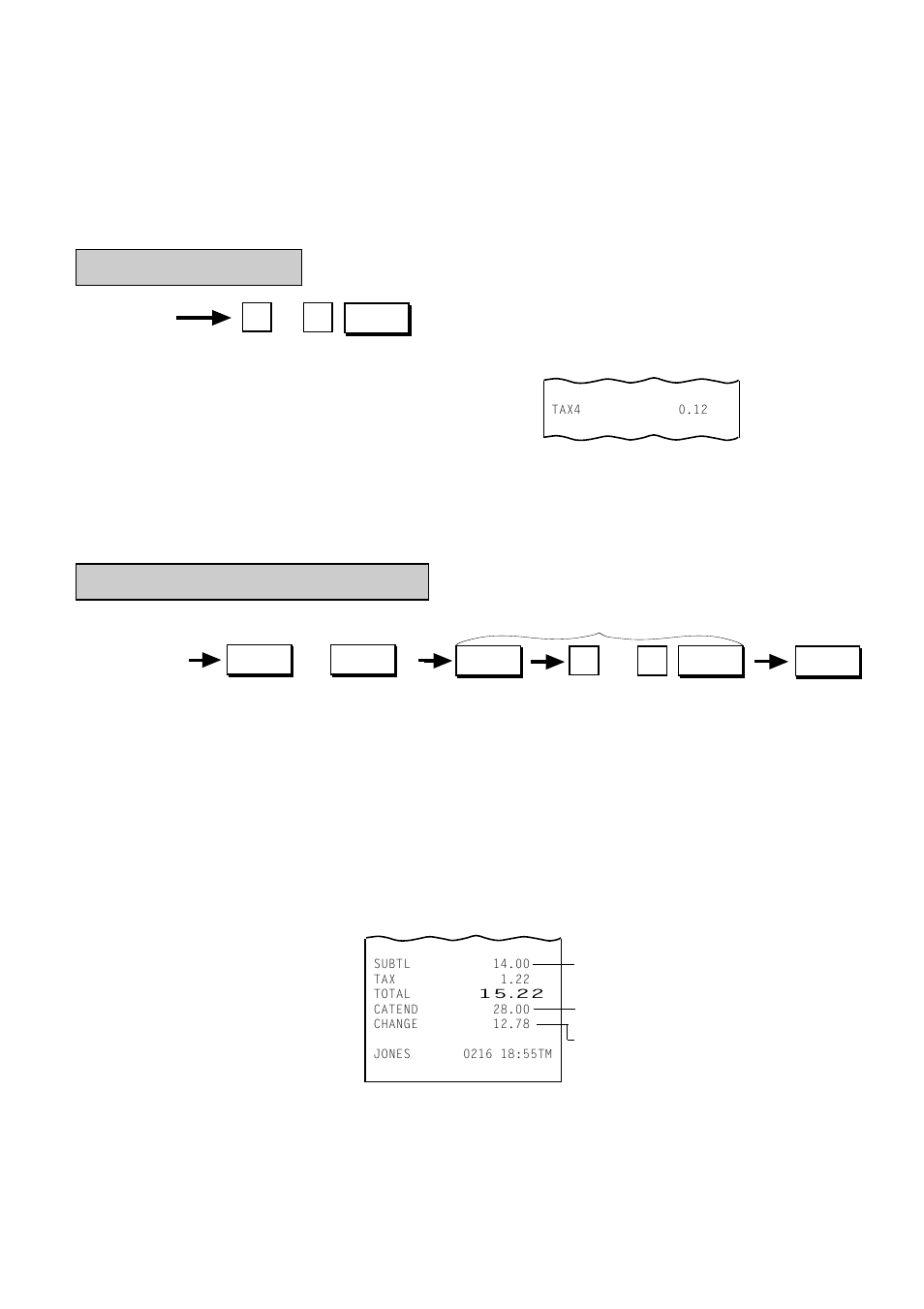 Manual tax entry sale paid in foreign currency, Manual tax entry, Sale paid in foreign currency | Toshiba TEC MA-1350-1 User Manual | Page 49 / 114