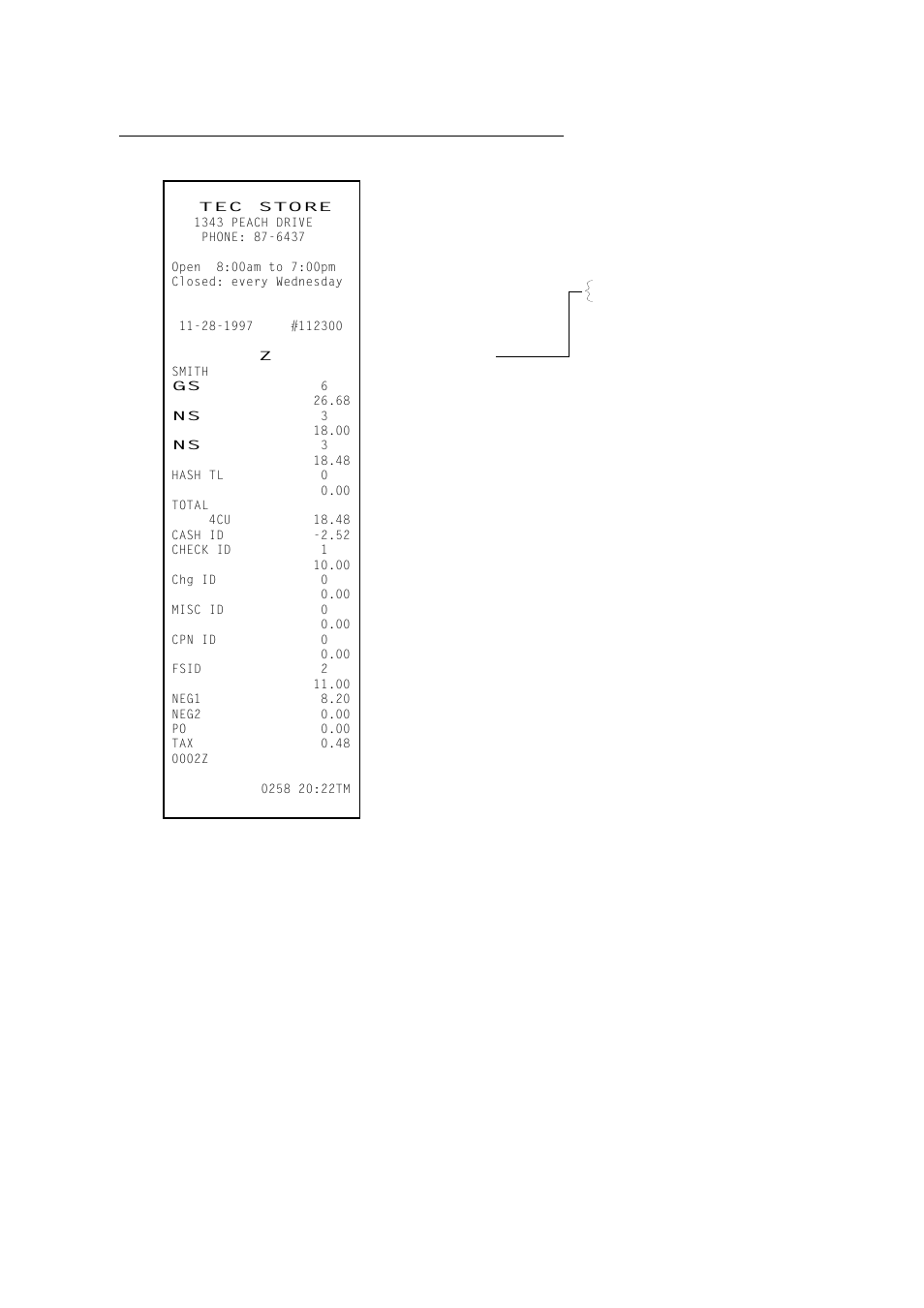 Cashier read or reset report (daily or periodical), Daily cashier read or reset report | Toshiba TEC MA-1350-1 User Manual | Page 81 / 114