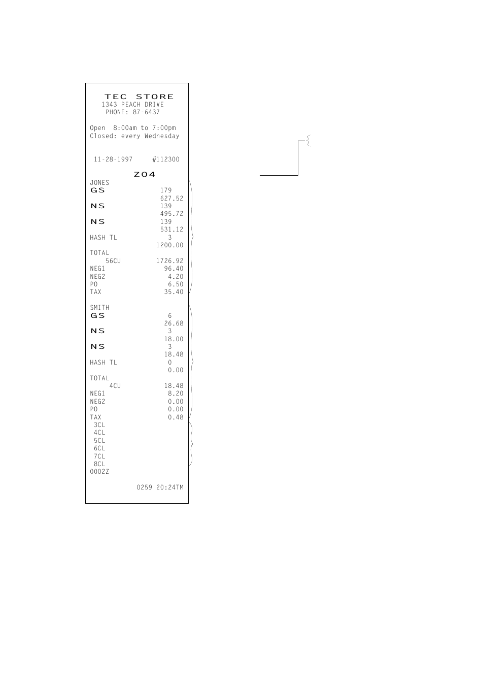 Periodical cashier read or reset report | Toshiba TEC MA-1350-1 User Manual | Page 82 / 114