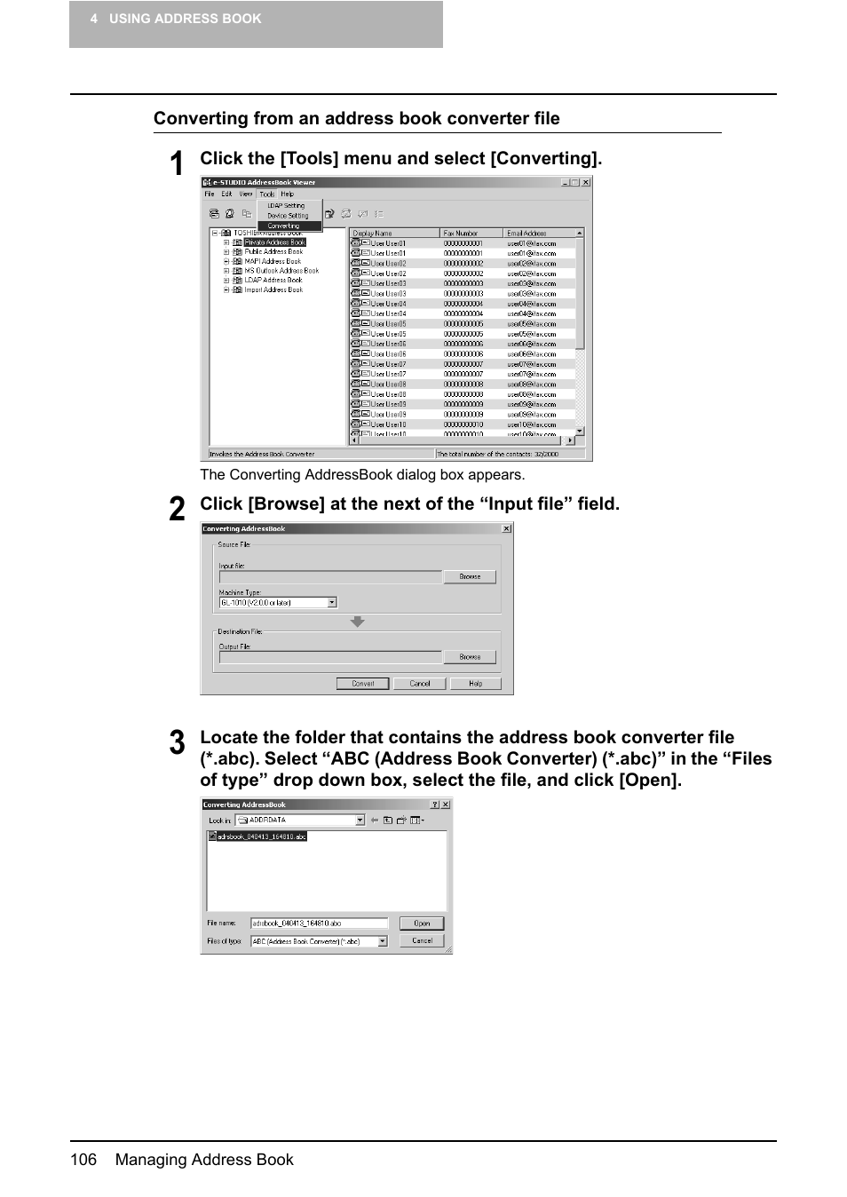 Toshiba E-STUDIO 165  EN User Manual | Page 106 / 118