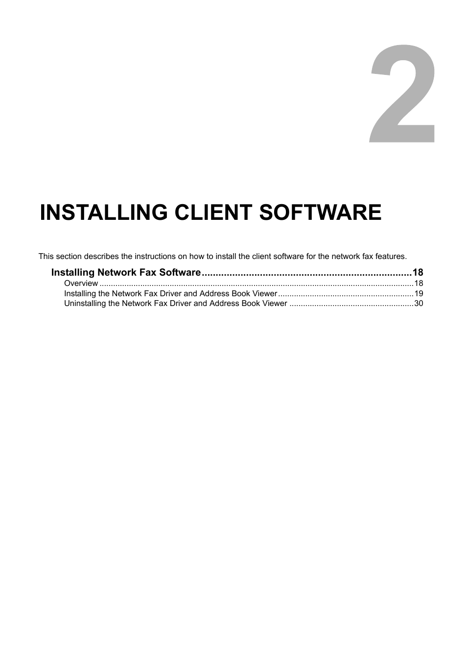 Installing client software, Chapter 2 | Toshiba E-STUDIO 165  EN User Manual | Page 17 / 118